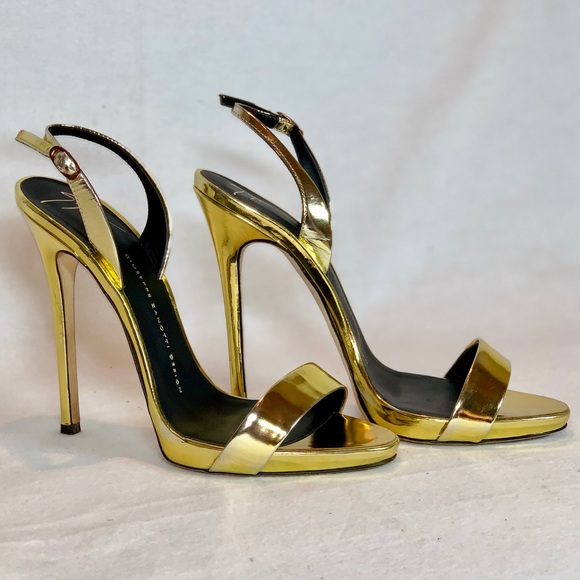 Giuseppe Zanotti Shoes - Giuseppe Coline Gold Open toe Heels